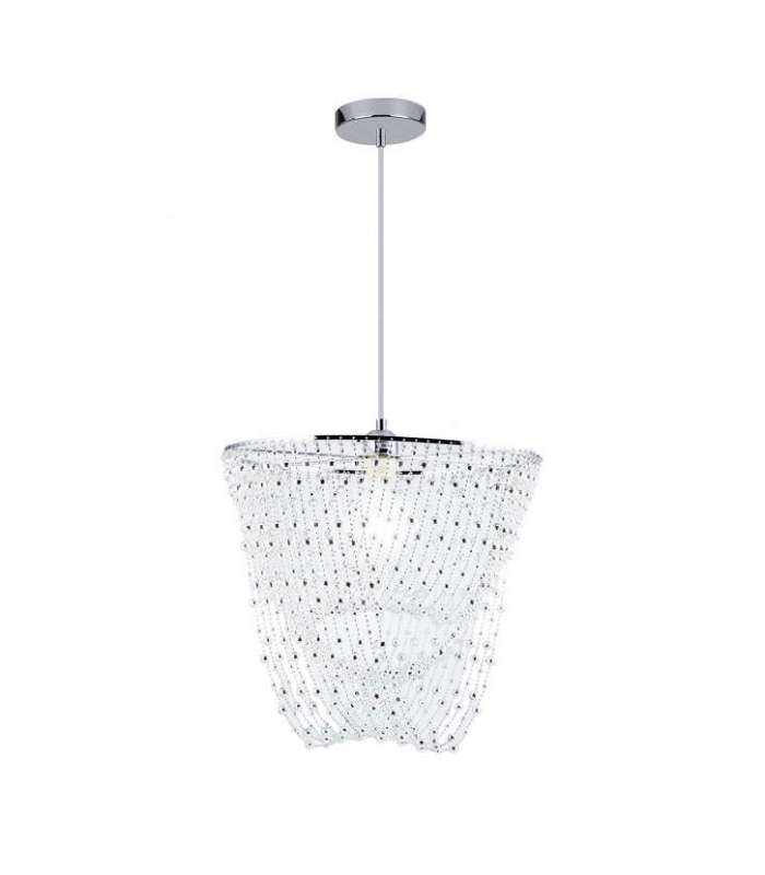 Lampe pendante modèle Omar finition chromée 45 cm(hauteur) 40