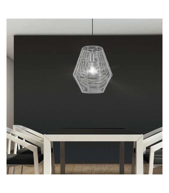 Pendant model Noa aluminum finish 46 cm (height) 32 cm (width)