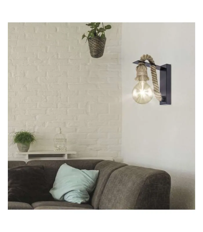 Aplique de pared Poto con cuerda decorativa