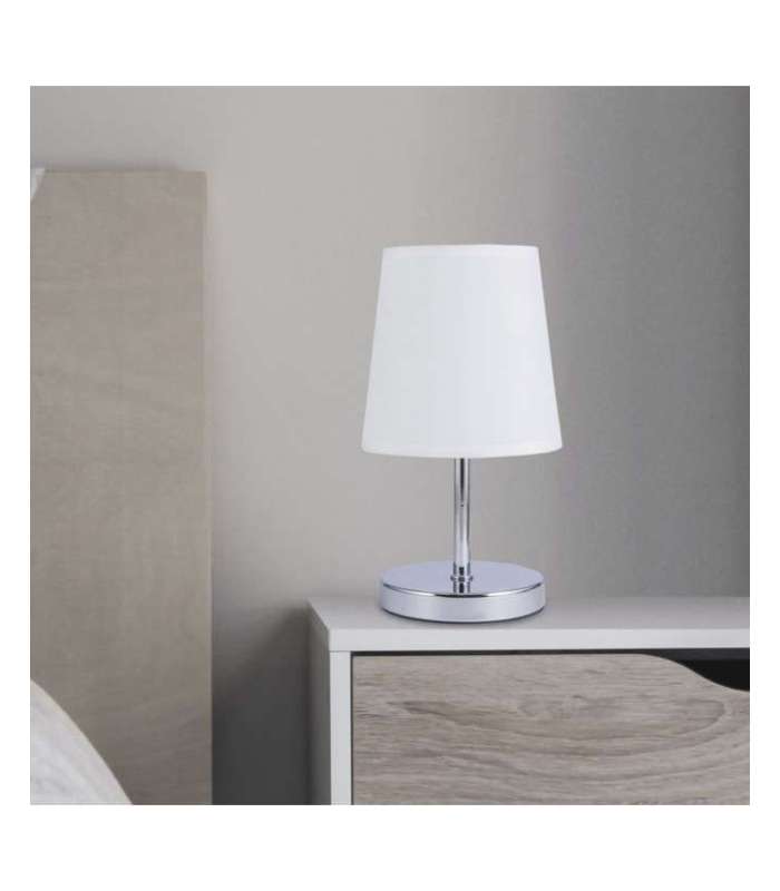 Lampe de table Jacinto chromée 23 cm(hauteur)13 cm(largeur)13