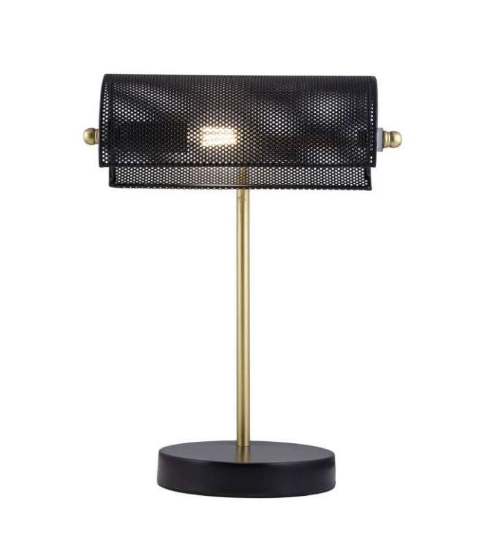 Lampe de table Geranium de couleur noir et or 45 cm(hauteur)26