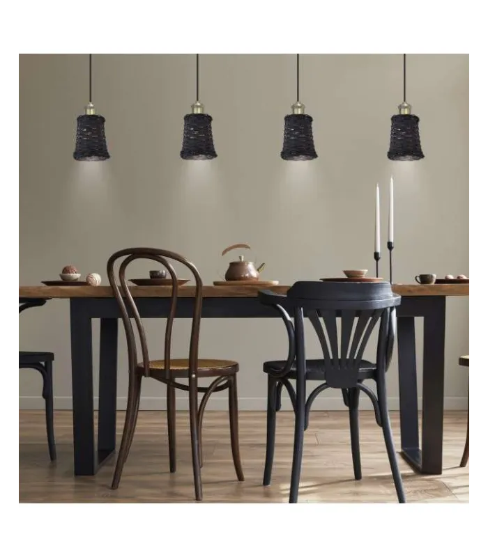 ILAJP Colgante COLGANTE 1L ALEXIA NEGRO 1 X 60W E-27