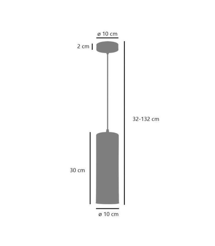 COLGANTE DEREK NEGRO-TRANSP. 1 X 60W E-27