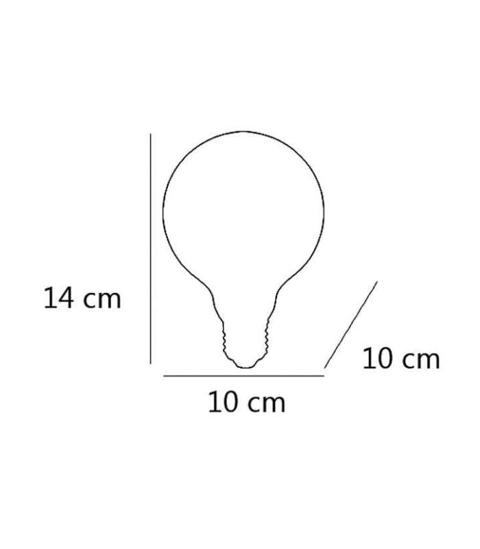 Ampoule LED 6W ampoule globe finition transparente 14