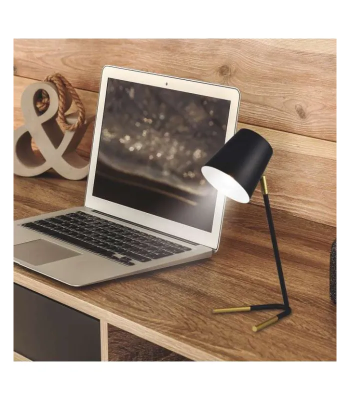 FLEXO DIMAS NEGRO-MADERA 1 X 60W E-27