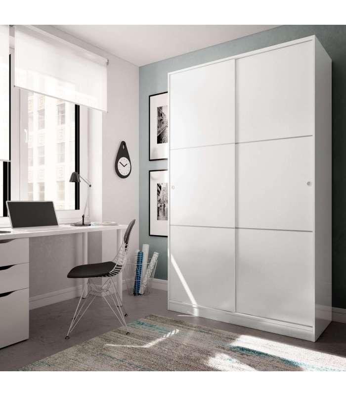 Armoire Alba portes coulissantes finition blanche 200