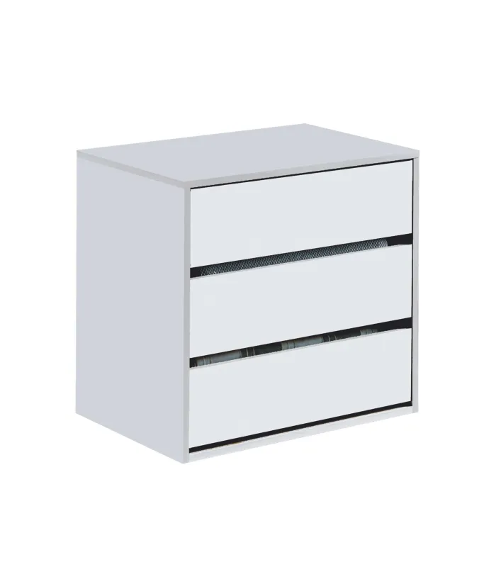 Cajonera blanca para armario, 57x60x44 cm.