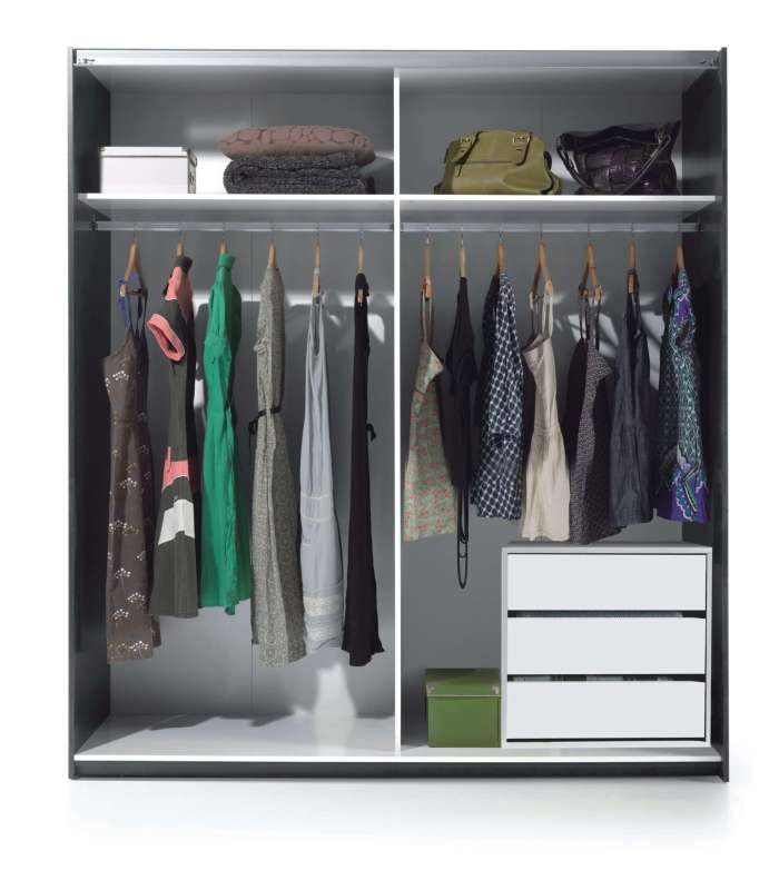 Bloc tiroirs TXT pour armoire de 150 cm finition blanche 57