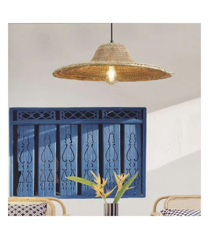 Colgante Bruno de rattan natural 25x53 cm