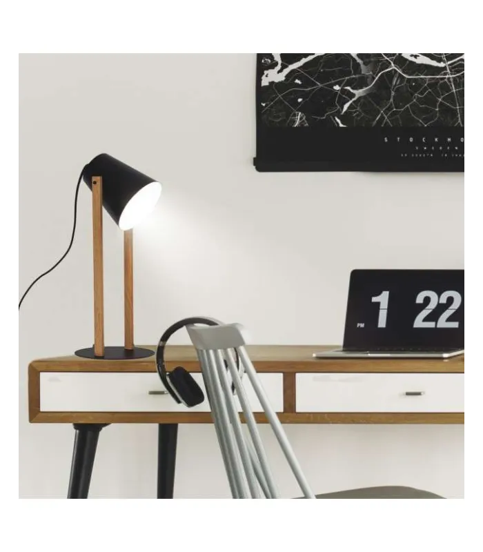 Flexo Chester negro 44cm, iluminación perfecta