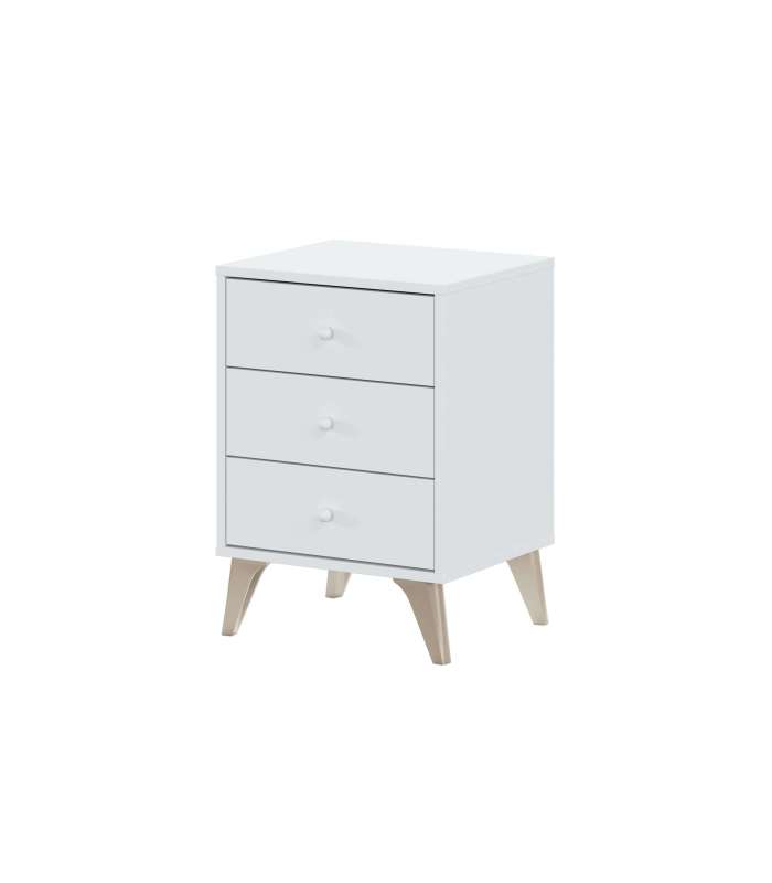 Bedside table three drawers Liss 40 cm (width) x 56 cm (height)