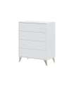 Conforto com 4 gavetas para Liss de quarto em branco Artik, 77.5 cm (Width) x 95 cm (Alto) x 40 cm (Alto)