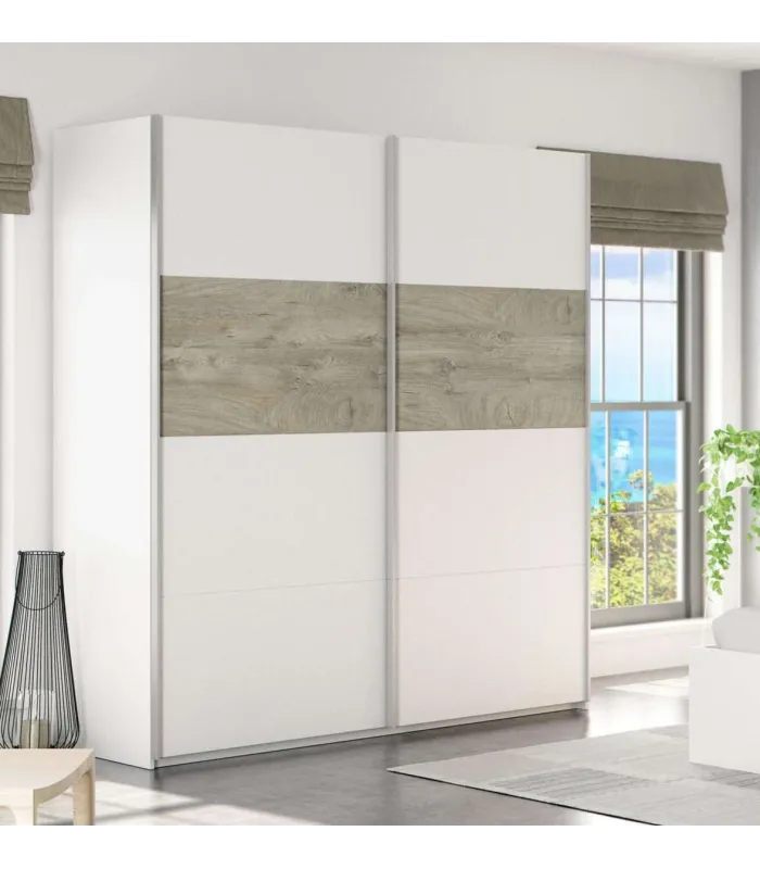 Armario ropero Linuss 180 cm 2 puertas correderas