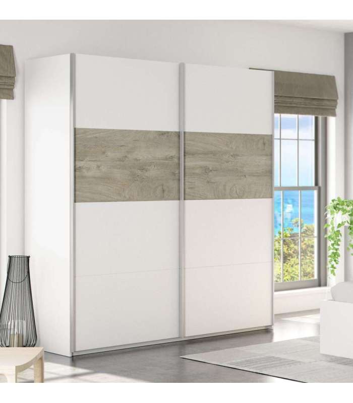 Linuss 180 cm closet cabinet with 2 sliding doors 200 cm high x