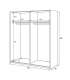 Linuss 180 cm closet cabinet with 2 sliding doors 200 cm high x