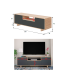 Mueble de TV, modulo con Dos Puertas Acabado en Color Blanco