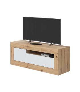 Mueble de TV, modulo con Dos Puertas Acabado en Color Blanco