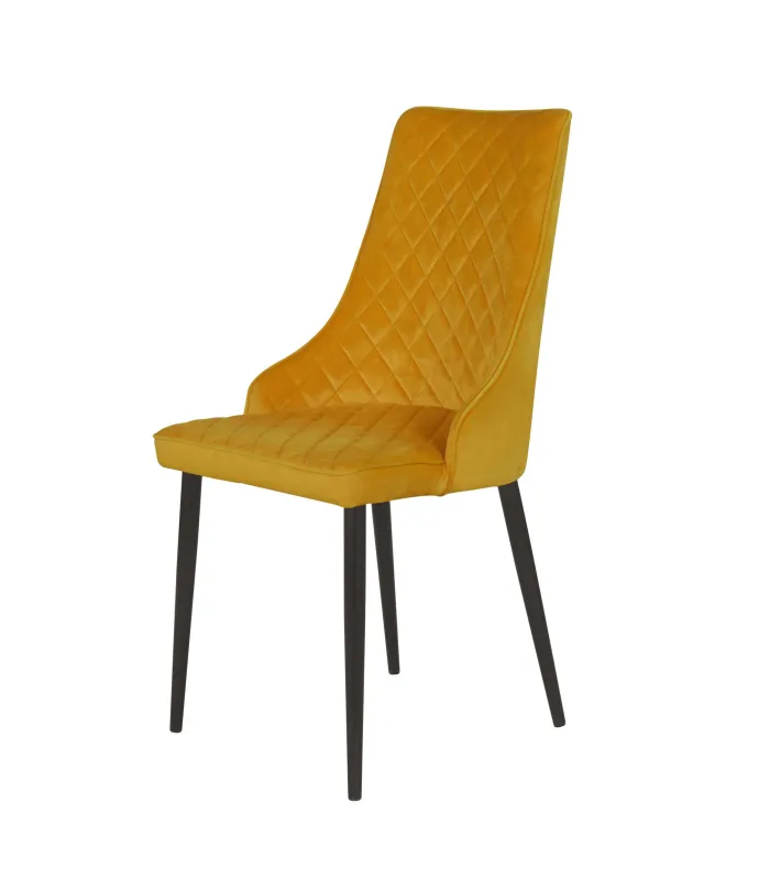 Pacote de 4 Cadeiras Ouro Veludo Imperial Elegantes