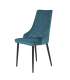 Pack de 4 sillas Imperial velvet color azul 94 cm (alto) 48 cm