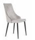 Lot de 4 chaises impériales en velours de couleur grise 94 cm
