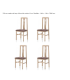 Pacote de 4 cadeiras Lugros de cor cambriana em madeira de