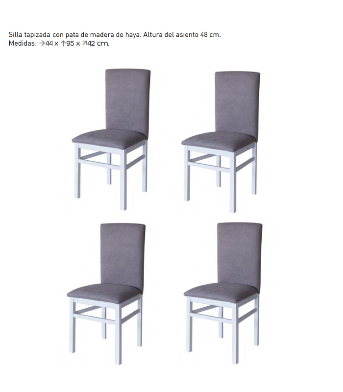 copy of Pack 4 Ines chairs in white, red or black