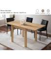 copy of Rectangular table with walnut wood finish BALI 200 x 90 x 75 cm (L x W x H)