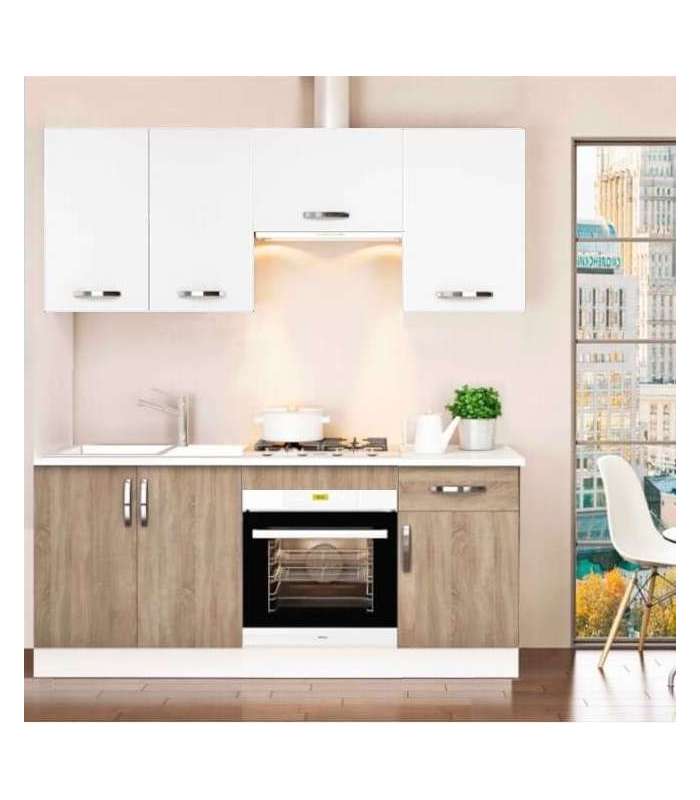 Full kitchen 180 cm oak-white KIT-KIT