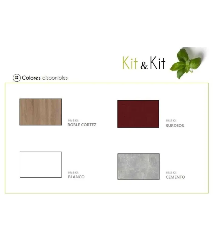 Cocina completa 180 cm roble-blanco sin encimera