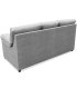 HM-ACTUALLY Sofas Sofá tres plazas Irene tapizado gris 200 cm
