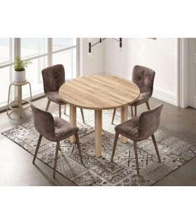 copy of Rectangular table with walnut wood finish BALI 200 x 90