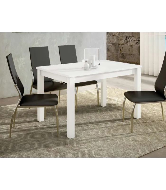 Mesa extensible Padul blanca, diseño moderno