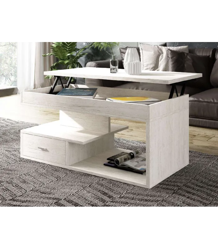 Mesa centro elevable Puebla en varios colores, funcional y elegante