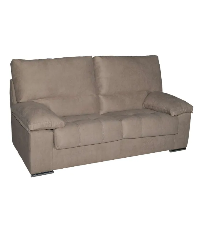 Sofá Purullena 2 plazas marrón, elegante y antimanchas