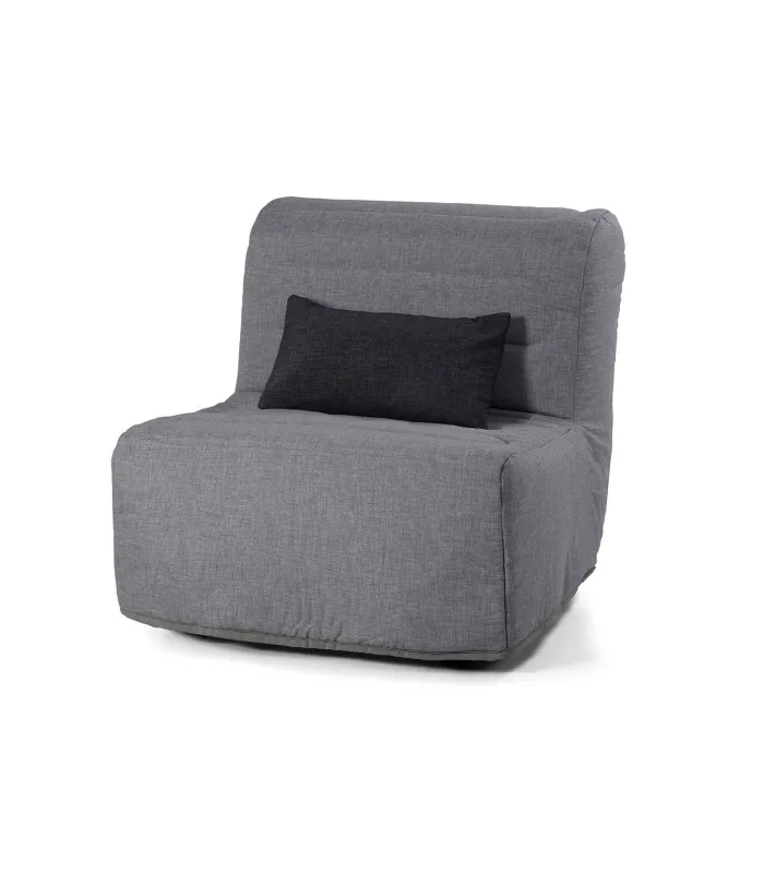 Sillón cama Salobreña gris 90x90x80 cm versátil