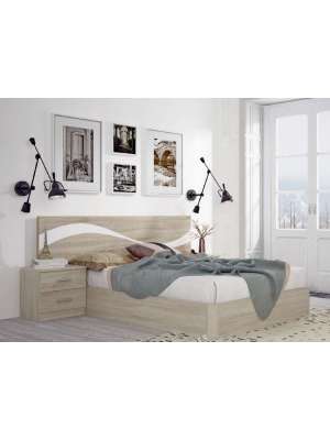 Conjunto cabecero y 2 mesitas en blanco y cambrian