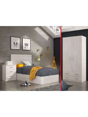 Dormitorio juvenil completo en blanco ártico