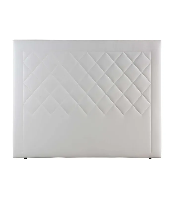 Cabecero Roma tapizado en polipiel blanco 160 cm