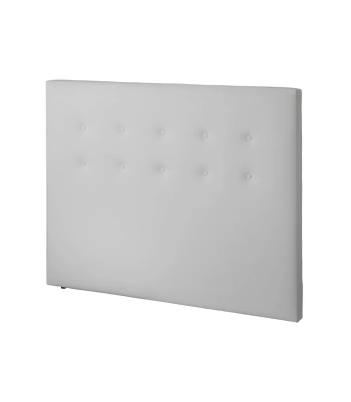 Cabecero Milan tapizado en polipiel blanco