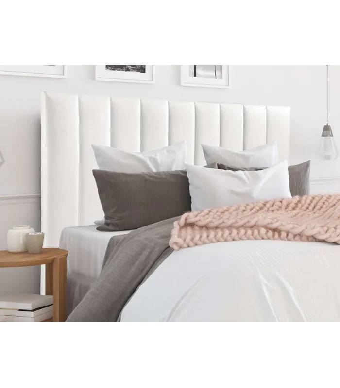 Cabecero Turín blanco tapizado en polipiel