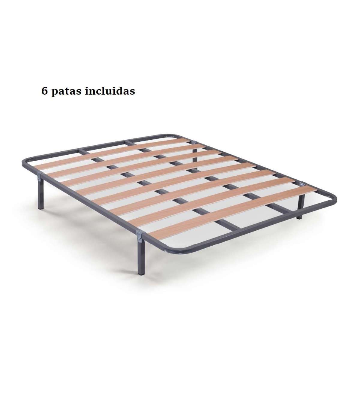 IMPT-HOME-DESIGN, Somier Lorena multiláminas con 6 patas de 150x190.