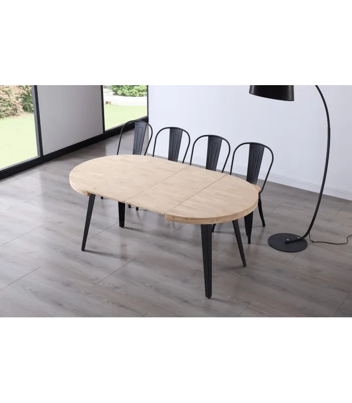Mesa redonda extensible Berg roble nordish 76 cm