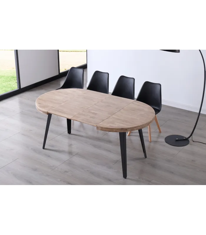 Mesa redonda extensible Berg roble nordish 76 cm