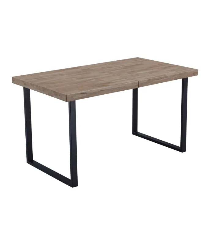 Mesa extensible STEVE Roble Honey/Negro, 140-180 cm