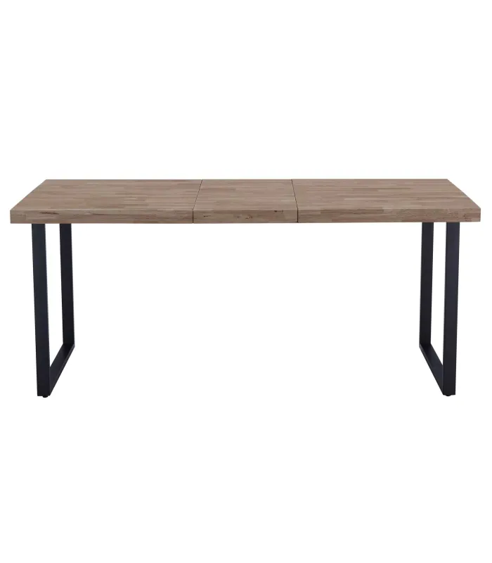 Table à rallonge STEVE Chêne Miel/Noir 76 cm(hauteur)140-180