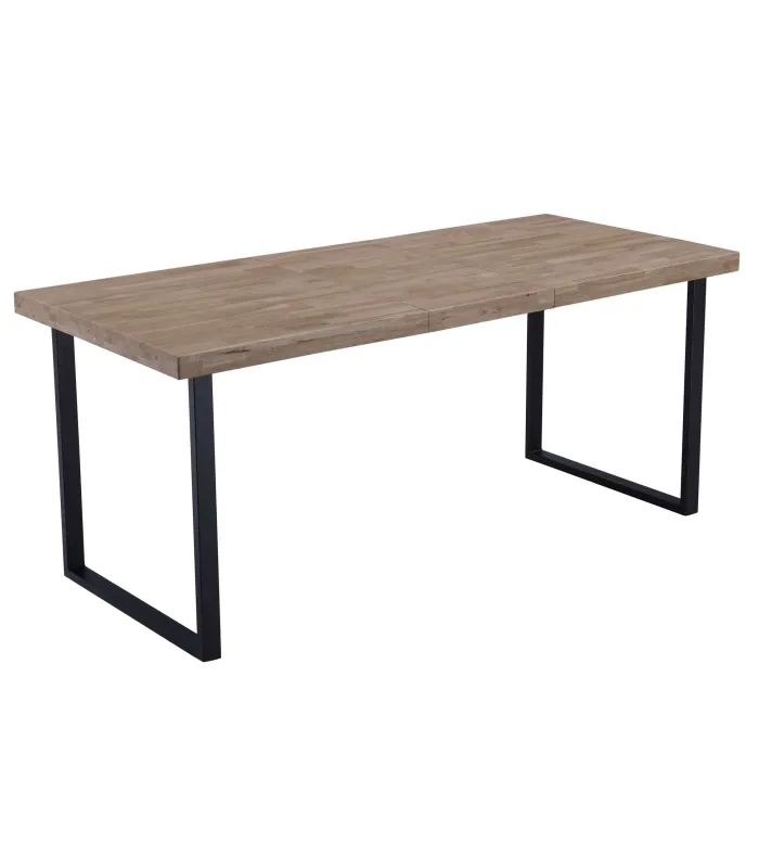 Mesa extensible STEVE Roble Honey/Negro, 140-180 cm