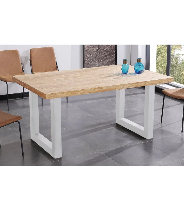 Mesa de comedor Loft Roble nordish/blanco 160x100 cm