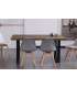 Table de salle à manger fixe Loft Oak Chêne américain/noir 160