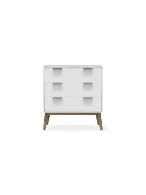 Cómoda 3 cajones Campos, diseño nórdico en blanco