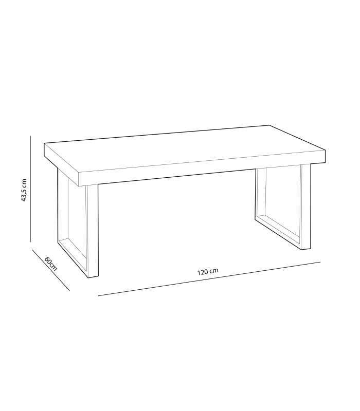 Mesa centro para salon roble salvaje estructura blanca o